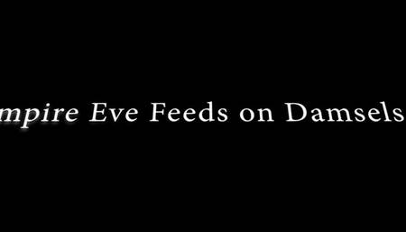 Lesbian Vampire Eve Feeds on three Damsels