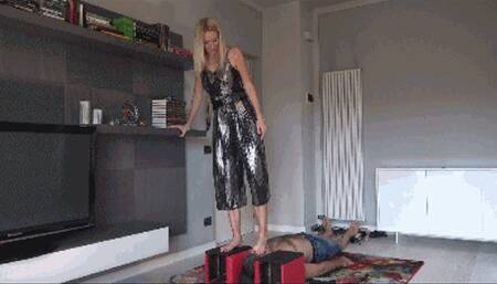 GLORIA - Don't turn your face! - BRUTAL face stomping, foot domination, face crushing under feet