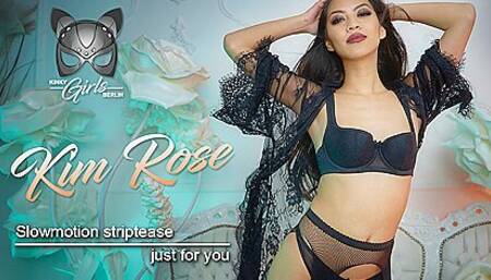 Kim Rose - Slowmotion Striptease Just For You - Lingerie Striptease Voyeur