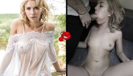 Gorgeous Blonde Casey Nohrman Plugged by two Dicks