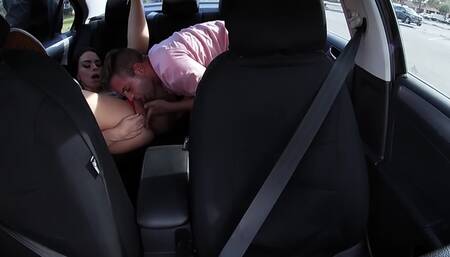 Sophia Burns is having sex with her boyfriend in the taxi