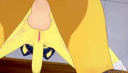 Furry Futanari Hentai 3D - Dog Futanari Fucks Egypt Cat Futanari