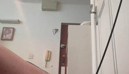 Exposed sissy Scott plays with ass