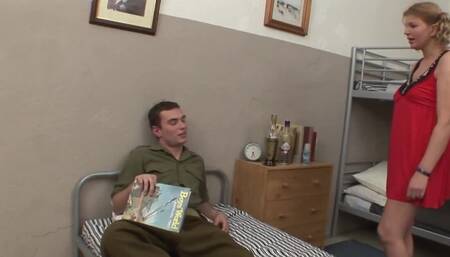 Lovely MILF with big natural tits properly stretched by boy