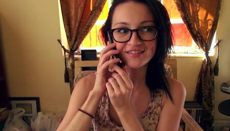 Girlfriend with glasses is craving for some hard cock in mouth