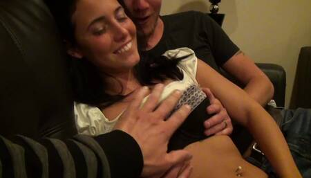 Drunk college girl wants these guys to fuck her in a threesome