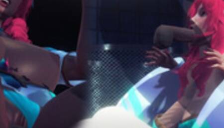 [LEAGUE OF LEGENDS] Ahri wants to Fuck in her Fox Suit (3D PORN 60 FPS)