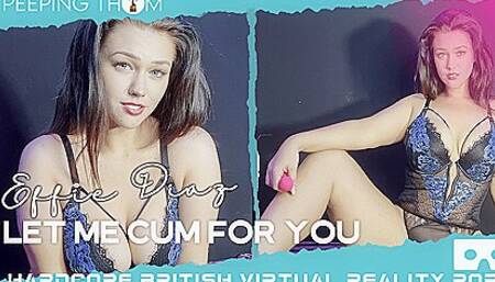 Let Me Cum For You; Big Tits British Amateur Masturbating In Lingerie With Effie Diaz