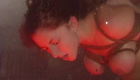 Helpless slave forced to suffer humiliation with water