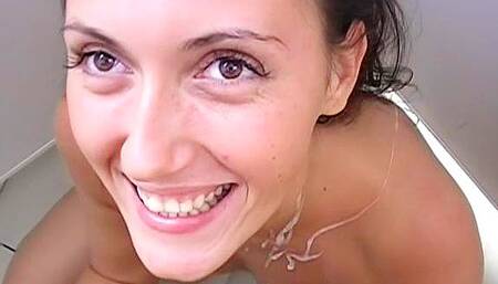 Sexy amateurs in the aqua park scene 1