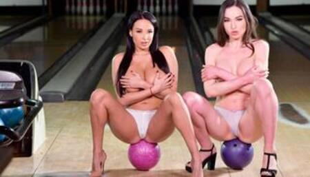 2 Lucky Studs Have Lucky Strike at the Bowling Alley when They Have an Orgy with Anissa Kate & Nataly Gold