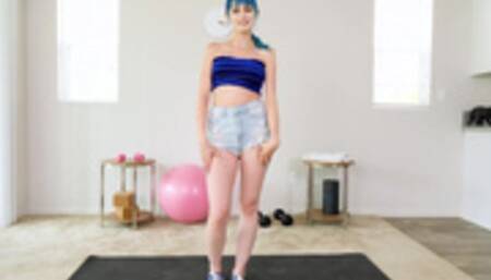 Jewelz Blu - Fit18 50kg Casting Blue Hair Girl With Per