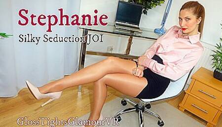 Silky Seduction Joi - Gorgeous Babe In Shiny Stockings With Stephanie Bonham Carter
