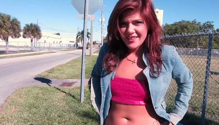 Amateur redhead honey rides a fine pecker with so much pleasure