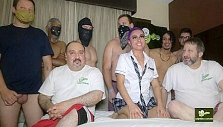 School Girl Gangbang Part 1 Of 3 With A Creampie With Lynn Stone