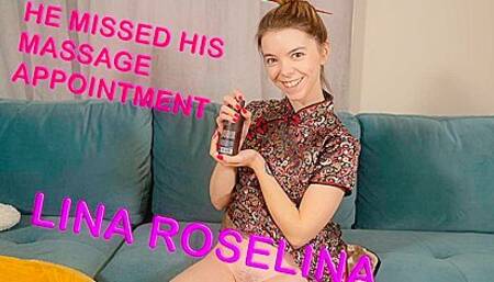Lina Roselina And Lina S - Massage Client - Solo Amateur Striptease Oil And Masturbation