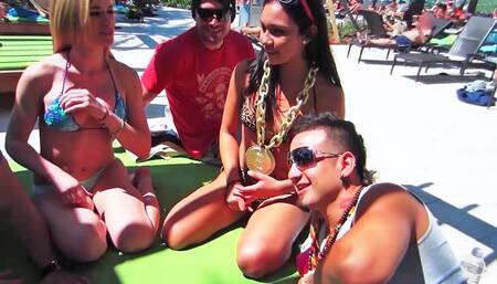 Outgoing sluts having wild orgy with some very handsome guys