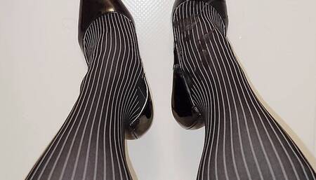 Messy High Heels and Dress Socks Cum