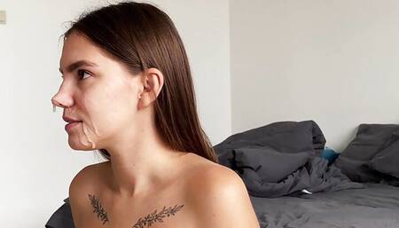 First I Fucked My GF And Then I Fucked Her StepSister In Mouth And Cum On Her Face