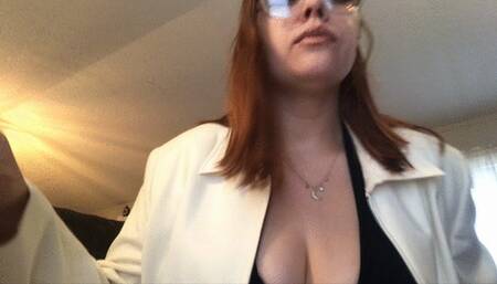 Giantess Boss uses tiny employees in meeting