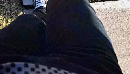 ASMR Big Phat Thighs Rubbing Outdoors