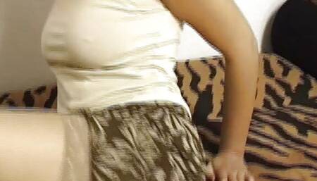 i see something wet under the skirt