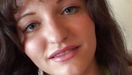 Amazing German teen with small boobs gets her holes pleased