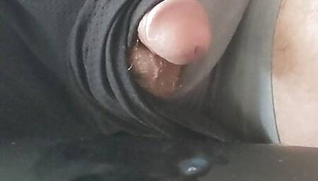 My horny soft small penis leaks tons cum