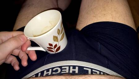 coffee finished, now what? ok - play with the cock a bit