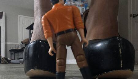 Lady Boss Catches Tiny Human Running Late