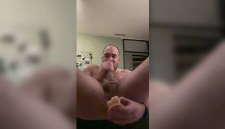 Playing with my asshole and eating cum