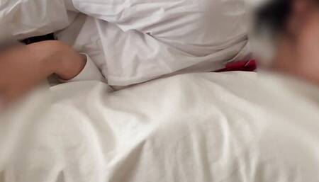 Japanese woman has cosplay sex with a teacher Please use my pussy