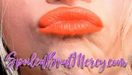 Orange Lipstick Lip Smelling (HD) WMV