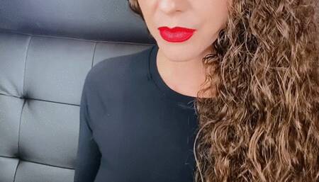 Smoking Marlboro Gold 100s with Curly Hair