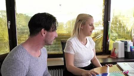 German Teacher Seduce Curvy Teen Jana Schwarz to Fuck at Home Lesson