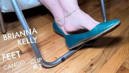 Brianna Kelly Feet Candid #3 Shoe Play Under Table