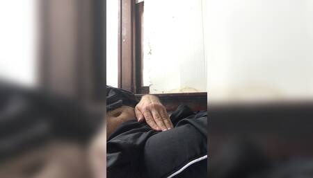 Side view of Jerking off and fingering