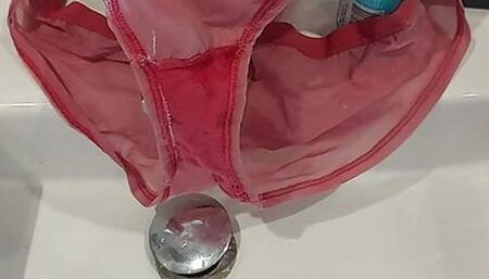 Missed the panties hit the wall