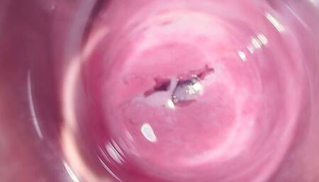 Inside Mia's vagina, internal camera in teen pussy