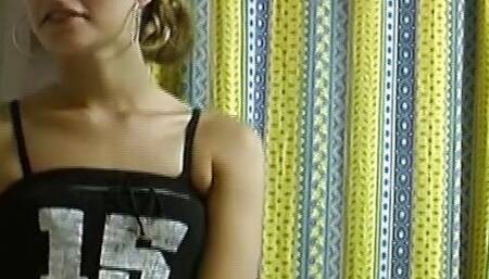 Slim and attractive German teen gets her shaved twat pleased