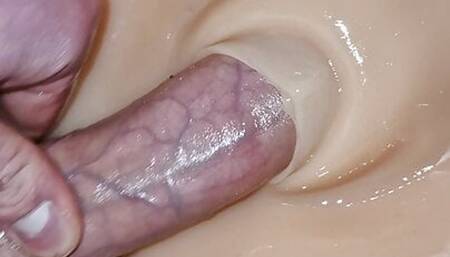 Fucking my Sextoy and filled her up with a creampie
