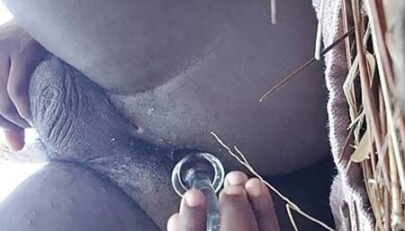 Toying My Ass in the Woods