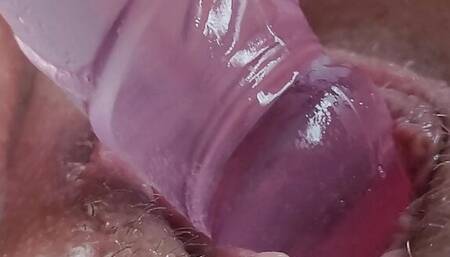Play with my pink Favorite big dick sextoy after creampied sex