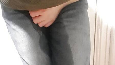 Wetting my already wet jeans