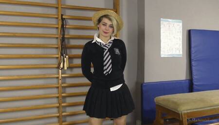 Sexy School Girl Dolli Strips & Manipulates You Into Jerking Off