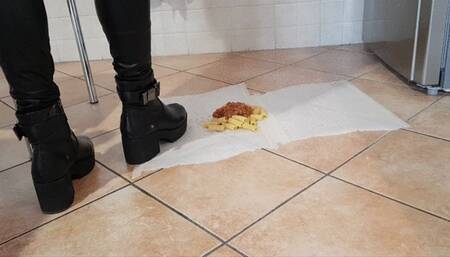 Smashed italian food in boots