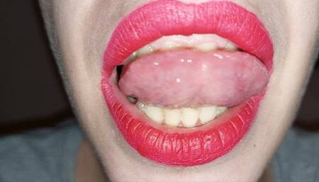 I lick my sexy red lips