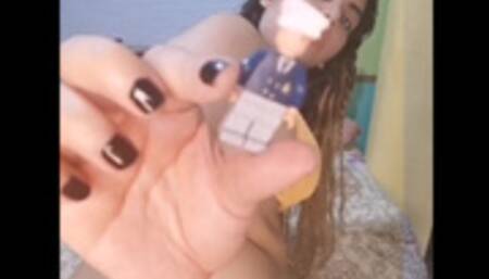 Giantess Debora Ass Smothering using a tiny toy between her ass (Trailer]