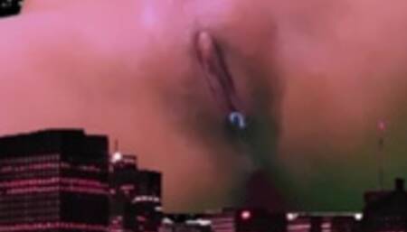 Giantess Samira grows up in the city and masturbates, terrorizing everyone (Trailer SFX)