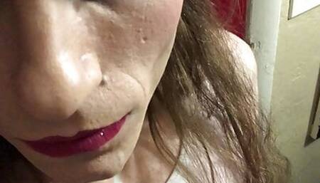 Sabrina Skye eats and swallows her load